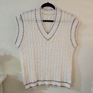 Cable Knit Sweater Vest